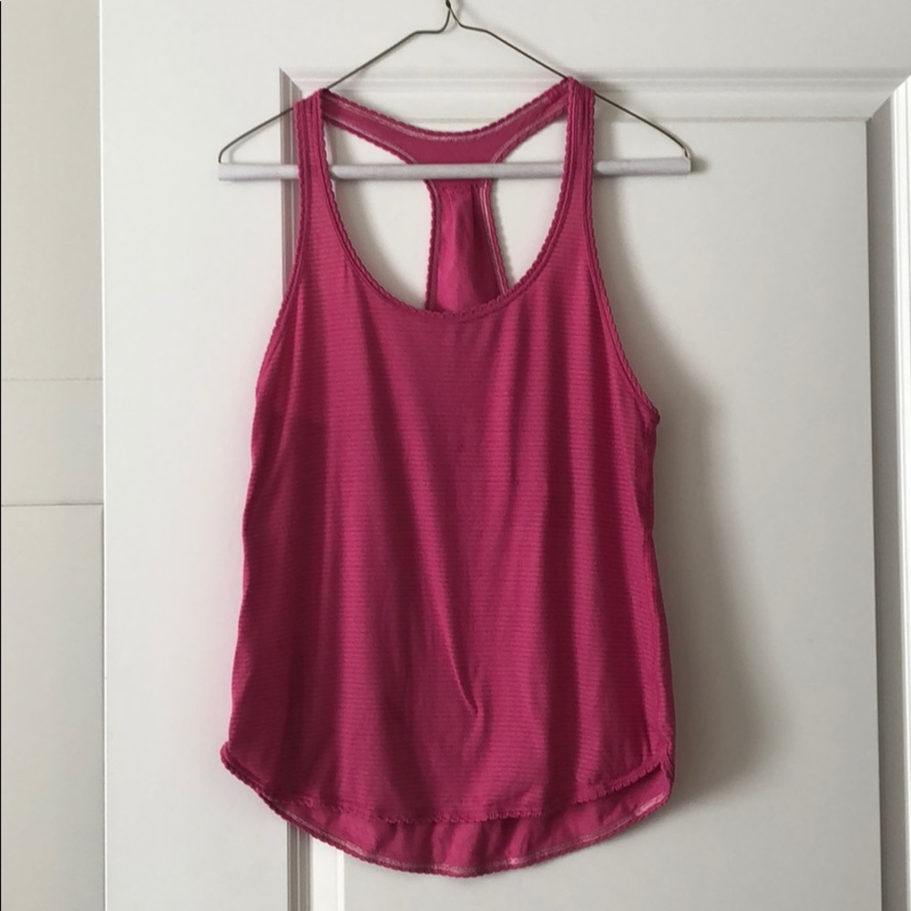 Pink lululemon tank top